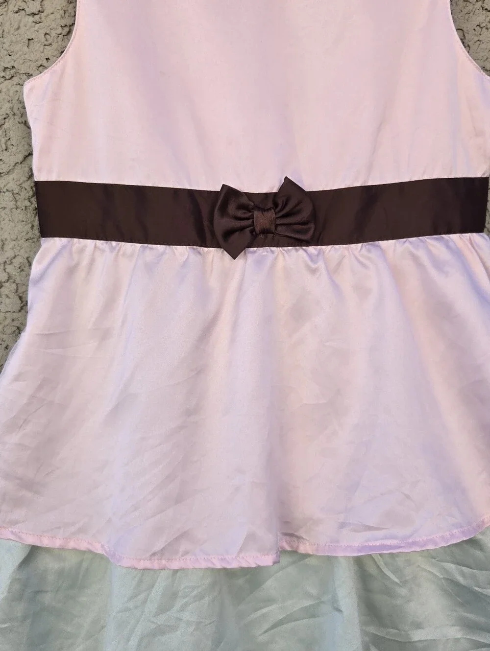Gymboree Girls Layered Party Dress with Brown Sash